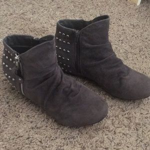 EUC Charcoal Gray Booties